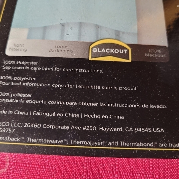 Eclipse Blackout Ine Rod Pocket Panel NWT - Picture 4 of 4